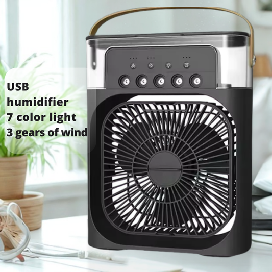 Mini 3-in-1 Air Cooler Fan | USB & LED Light