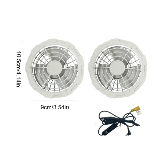 cooling vest ice fan fan and power cord white color